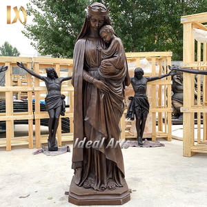 หล่อรูปปั้นทางศาสนากลางแจ้งรูปปั้นเพียตาสีบรอนซ์ขนาดเท่าจริงสำหรับโบสถ์แท่นบูชาและบ้าน - Product Image 5