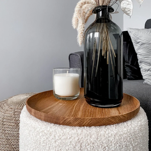 Crescent Crafts Plato de madera hecho a mano atemporal ecológico y sostenible para cada comida Natural by Crescent Crafts - Product Image 1