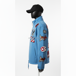 Veste softshell premium de couleur blanche avec un design de panneau graphique et un logo imprimé brodé personnalisé Veste softshell pour homme - Product Image 5