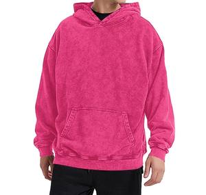 Sudaderas con capucha de poliéster/algodón mezcladas con estampado personalizado para hombre de alta calidad, sudaderas de invierno de longitud larga de Color sólido, básicas de 300 gramos - Product Image 3