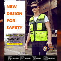 Gilet di Sicurezza Traspirante Leggero ad Asciugatura Rapida Senza Cuciture in Nylon con Nastro Riflettente ad Alta Visibilità
