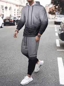 Chándal transpirable de talla grande para hombre, chándal de sublimación con estampado de 100% algodón, estampado de logotipo personalizado, chándal de sublimación para hombre - Product Image 4