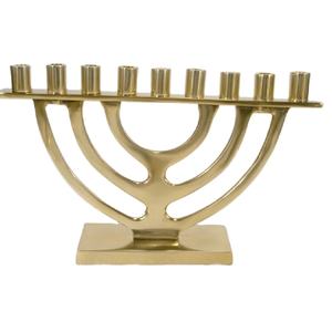 Support de bougie de table en laiton plaqué or de qualité supérieure, design unique fait à la main pour la décoration de fête - Product Image 1