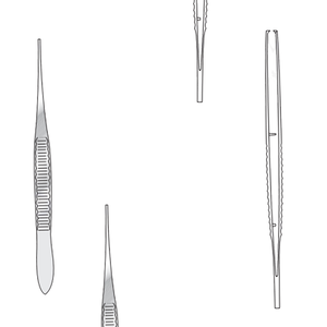 Fórceps de disección Waugh de alta calidad Manual fino 1-2 dientes 178mm instrumento quirúrgico de acero inoxidable Certificado CE clase I hecho - Product Image 1