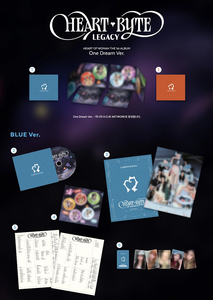 HEART OF WOMAN Heart Byte : LEGACY 1er album [One Dream Blue Ver.]. CD 2Photocard Sticker set Folded Poster (Told U So) K-Pop - Product Image 2