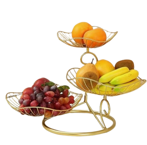 Nouvel arrivage de paniers en métal en métal en forme de fruits et légumes panier de rangement fait à la main panier de fruits de style dernier cri - Product Image 3