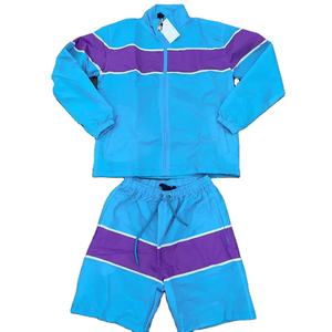 Solid Color <b>Short</b> Set Waterproof Windbreaker Jacket and <b>Shorts</b> Set Unisex Streetwear Style high quality <b>Nylon</b> <b>Short</b> Set For Men - Product Image 1