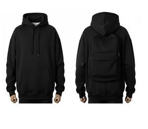 Sac à dos d'hiver à la mode Sweat à capuche Streetwear Pull Teint uni Polyester/coton Molleton Logo personnalisé OEM Fabricant Onstyle Sports - Product Image 4