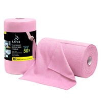 Rouleau de serviettes en microfibre sans bord, absorbant et déchirable, multi-usages, chiffon de nettoyage en microfibre pour la cuisine avec logo personnalisé