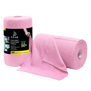 Rouleau de serviettes en microfibre sans bord, absorbant et déchirable, multi-usages, chiffon de nettoyage en microfibre pour la cuisine avec logo personnalisé - Product Image 4
