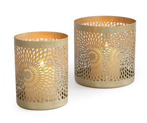 Bougeoir votif en métal au design antique de qualité supérieure, idéal pour les tables de luxe et les célébrations romantiques - Product Image 5