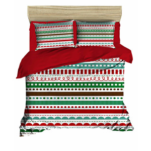 Juego de Funda Nórdica Navideña Clásica y Festiva, Ropa de Cama de Algodón Ranforce para el Hogar, Impresión Digital Doble, Elegante Ropa de Cama Navideña - Product Image 5