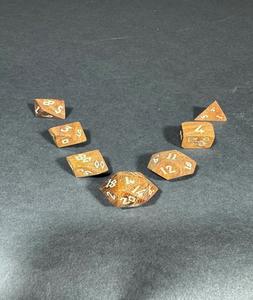 HS ชุดลูกเต๋า RPG โพลีเอทิลีนโพลีเมอร์ขนาดเล็ก D4-D20เป็นมิตรกับสิ่งแวดล้อมเกมกระดานโลหะอะคริลิคทำจากไม้สำหรับเล่นบทบาทงานฝีมือตามธรรมชาติ - Product Image 6