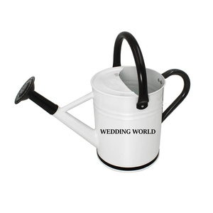 กระป๋องน้ำโลหะทรงกลมสำหรับบ้านและสวนกระป๋องใส่น้ำเคลือบผงสีขาวหรูหราขนาดตามสั่ง - Product Image 3