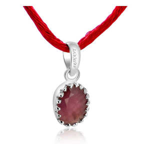 Colgante de Rubí Natural y Astrológico Certificado (Manik) de 3.25-12.25 Ratti con Engaste de Corona de Plata 925, Colgantes y Amuletos Finos - Product Image 1