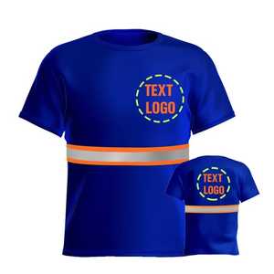 เสื้อยืดผู้ชายแห้งเร็วระบายอากาศได้ดีแถบสะท้อนแสงสำหรับใส่ทำงานแสดงภาพได้ดีโลโก้ตามสั่ง - Product Image 3