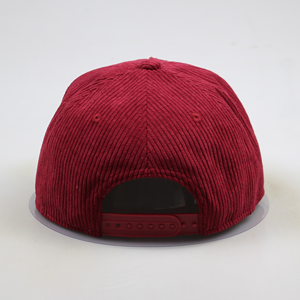 Wholesale Custom Unisex American Vintage Sports Style 5 Panel Corduroy <b>Beanie</b> Hats Breathable <b>Waterproof</b> Hand Knitted High - Product Image 5
