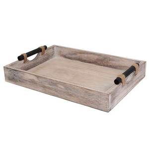 Juego de 2 cuencos de madera antiguos Bandeja decorativa de postre de alta calidad Utensilios de cocina multiusos Precio al por mayor - Product Image 5