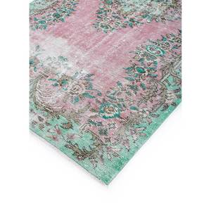 พรมขนสัตว์สีเขียววินเทจถักมือ ลายเมดัลเลียนแบบนามธรรม รูปทรงสี่เหลี่ยมผืนผ้า ขนาดใหญ่ รุ่น Pae-1484 สำหรับห้องนั่งเล่น ห้องโถง หรือทางเดินในบ้าน - Product Image 2