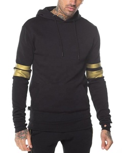 Sudadera con capucha de algodón personalizada para hombre, conjuntos de dos piezas con logotipo personalizado para hombre, ropa deportiva, conjunto de chándal para hombre con rayas laterales, entrenamiento de gimnasia - Product Image 1