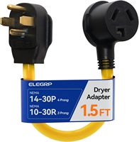 Adaptateur de sèche-linge ELEGRP 4 broches vers 3 broches, adaptateur de prise de sèche-linge NEMA 14-30P vers 10-30R, adaptateur de cordon de sèche-linge robuste 30 ampères 250V