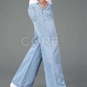 กางเกงยีนส์ขาบานของผู้ชายกางเกงซักได้ไซส์2025ลำลองดีไซน์ตามสั่ง - Product Image 4