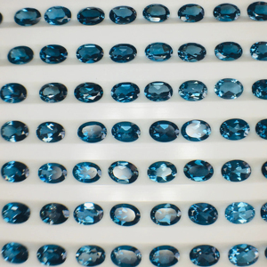 Lupa Natural Clean London Blue Topaz calibrada Tamaño 7x5mm calidad AAA con brillo AAA Perfect Making disponible a precio barato - Product Image 2