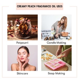 Long-Lasting and Pure Creamy Peach Fragrance Oil | Buy Creamy Peach Fragrance Oil Online at Best Bulk Price - Product Image 4