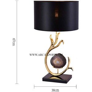 Lampu meja desain antik lampu lantai kuningan logam kualitas mewah pencahayaan ukuran besar lampu meja kamar tidur rumah dan ruang tamu