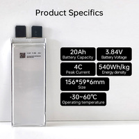 Batterie de drone FPV 20000 mAh 3,8 V à cellules en pochette, longue autonomie, légère, semi-solide, haute capacité