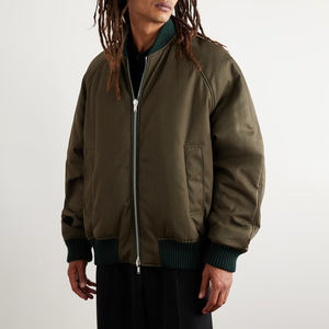 แจ็กเก็ตบอมเบอร์สำหรับผู้ชาย, สินค้ามาใหม่เสื้อแจ็กเก็ตมีซิปคอตั้งดีไซน์เรียบง่ายสำหรับฤดูหนาว - Product Image 6