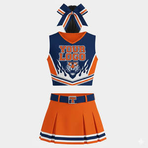 Ensembles d'uniformes de cheerleading pour femmes adultes de haute qualité, respirants, 100% polyester - Designs imprimés personnalisés, tailles et couleurs personnalisées, 160g - Product Image 3