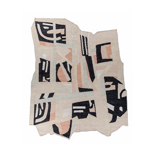 Handmade Ivory Flat Weaves Wool & Viscose <b>Rugs</b> Adwv-13084 Checkers Design for Bedroom & Hallway Rectangular Room <b>Rug</b> - Product Image 1