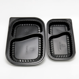 HIPS jetables de haute qualité plateau en plastique 1-2 compartiments en gros Bento boîte à lunch à emporter stockage des aliments boîtes de rangement bacs - Product Image 2