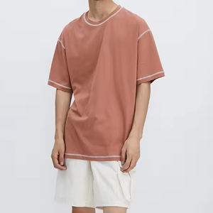 Camiseta con estampado de logotipo personalizado para hombre, 100% algodón de alta calidad, tejido de secado rápido, camisetas informales de gran tamaño lisas - Product Image 4