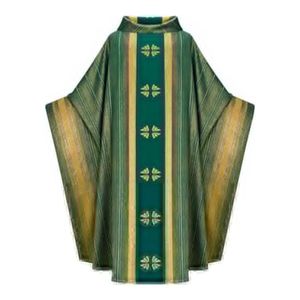 Bata de casulla litúrgica de diseño Simple de MOQ bajo con juego de estola a juego Sacerdote de vestimenta completamente bordado - Product Image 6