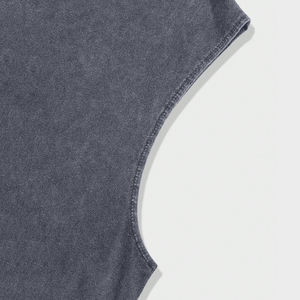 เสื้อแขนกุดไซส์ใหญ่พิเศษสำหรับผู้ชายดีไซน์ให้เข้ากันกับทุกชุดเสื้อคอกลมใส่เล่นกีฬาสีพื้นพิมพ์ลายสไตล์ลำลองโลโก้ได้ตามต้องการ - Product Image 4