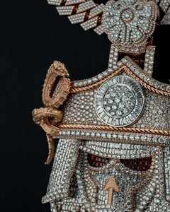 Collier pendentif ancre en laiton poli diamant pour homme, style hip-hop - Product Image 5