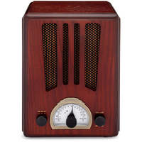 Radio AM/FM classique en bois avec Bluetooth, haut-parleur de bureau de style rétro vintage, en bois véritable fait main, modèle VR46