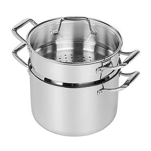 Cazuela de acero inoxidable resistente con tapa duradera, pulido de espejo para cocina higiénica, almacenamiento de alimentos - Product Image 2