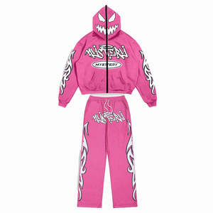 Conjunto Deportivo de Invierno 2024 para Hombre, Sudadera con Capucha y Cremallera, Pantalones con Cintura Elástica, Diseño Personalizado, Resistente al Viento y Transpirable - Product Image 1