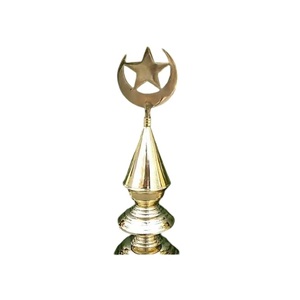 Minaretes de latón hechos a mano de alta calidad, artesanías árabes de estilo religioso con decoración hermosa de Metal acabado pulido - Product Image 5