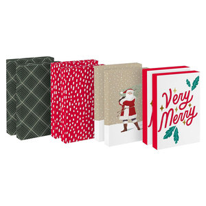 Très Joyeux Père Noël Rustique Boîtes à Chemises de Noël à Carreaux Rouge Blanc Moucheté Papier Logo Vêtements Boîtes à Cadeaux avec Couvercles - Product Image 1