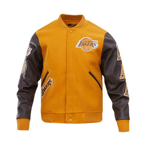 แจ็คเก็ตเบสบอลแบบ Letterman สไตล์สตรีทแวร์ ปักลายดีไซเนอร์ ผลิตจากผ้าขนสัตว์ 100% รับผลิตแบบ OEM - Product Image 2