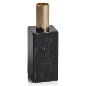 Lot de 3 bougeoirs élégants en marbre et métal pour finition en béton Bougeoir de table de forme et de design uniques - Product Image 3