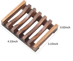 Durable New STYLISH LUXURY WOODEN Soap Dish for <b>Bathroom</b> Modern Design SOAP DISH Tray Perfect Accessory for <b>Bathroom</b> or Kitchen - Product Image 6
