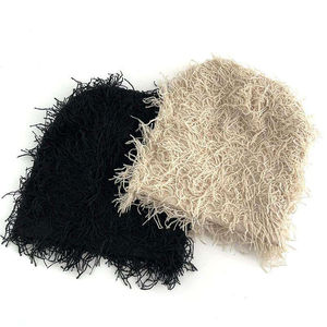 Bonnets en laine mélangée de qualité supérieure avec logo personnalisé, unisexe, conçus par OEM, chauds pour l'hiver, motif uni, respirants, imperméables - Product Image 5