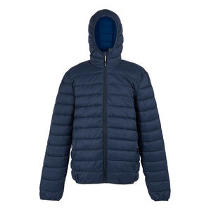 Chaqueta Acolchada Impermeable de Invierno para Hombre, Personalizada por el Fabricante, Cortavientos, Gruesa, Azul, con Capucha, Logotipo Frontal, Acolchada - Product Image 5