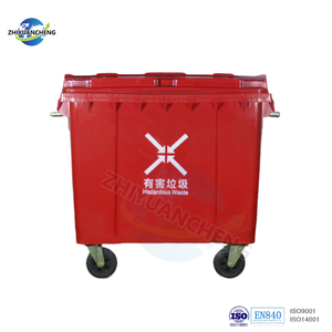 Heavy Duty 1100L Waste <strong>Container</strong> with Plastic Lid Industrial Metal Dumpster Bin Standing Structure - Product Image 2