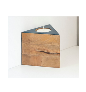 Bougeoir en bois fabuleux Deign bougeoir poli naturel regard mordent à un prix abordable - Product Image 3